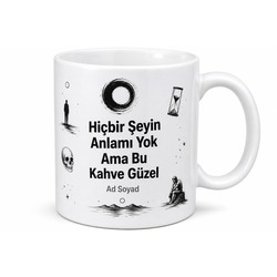 Nihilist Arkadaşa Esprili Karanlık Kupa Hiçbir Şeyin Anlamı Yok Hediye Bardak