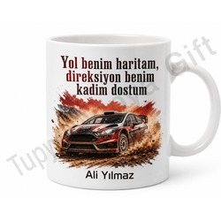Ralli Tutkunu İçin Özel Baskılı Kupa Bardak Hediye Ralli Yarışı Sevenlere