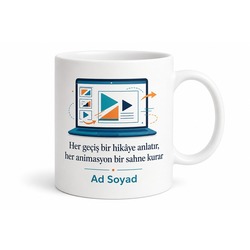 Sunum Hazırlayan Arkadaşa Slayt Geçişi Animasyon Ustası Kupa Bardak Hediye