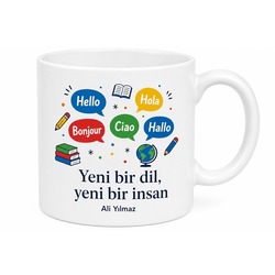 Dil Kursuna Gidenlere Yeni Bir Dil Yeni Bir İnsan Çay Kupası Hediye