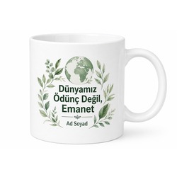 Plastic Free Temalı Plastiksiz Kupa Bardak Doğa Dostu Özel Tasarım Hediye