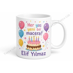 Çocuk Doğum Günü Hatırası Kişiye Özel Baskılı Kupa Bardak Hediye