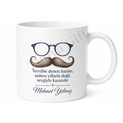 Deneyimli Baba Yazılı Kıdemli Baba Temalı Kupa Bardak Babalar Günü Hediye