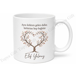 Kardeş İçin Kişiye Özel İsimli Baskılı Kupa Bardak Aile Hediyesi