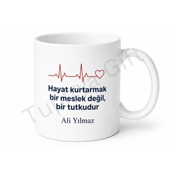 Acil Tıp Doktoru Hediyesi Kişiye Özel Baskılı Kupa Bardak Hediyelik