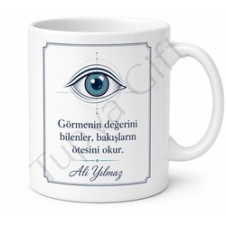 Göz Doktoruna Hediye Kişiye Özel Baskılı Kupa Bardak Oftalmoloji Hediyesi