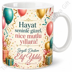 Sürpriz Doğum Günü Hediyesi İsme Özel Kupa Bardak Özel Tasarım Hediye