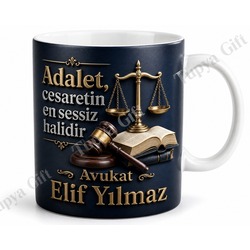 Hukuk Fakültesi Mezununa Hediye Kişiye Özel Baskılı Kupa Bardak Avukat Hediye