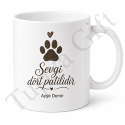Köpek Severlere Özel Baskılı Kupa Bardak Köpek Severler İçin Hediye