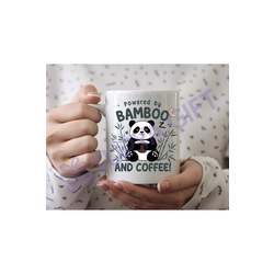 Şirin Panda Tasarımlı Kahve Kupa - Hayvan Severlere ve Doğa Temalı Hediyelere Özel Tasarım