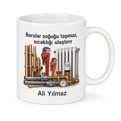 Doğalgaz ve Tesisat Okuyanlara Boru Hatları Isıtma Sistemleri Kupa Bardak Hediye