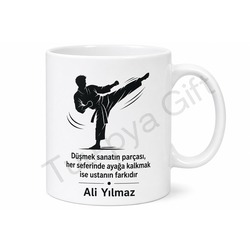 Karateci Hediyesi Kişiye Özel Baskılı Kupa Bardak Karate Hediye