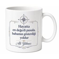 Babam Rol Modelim Yazılı Kupa Bardak Babalar Günü Hediyesi Özel Tasarım