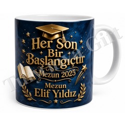 Lise Mezuniyet Hediyesi Kişiye Özel Baskılı Kupa Bardak Mezun Hediye