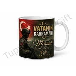 Askere Hediye İsme Özel Baskılı Kupa Bardak Asker Uğurlama Hediyesi
