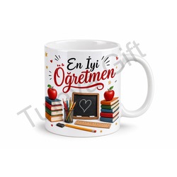 Öğretmenler Günü Hediyesi Kişiye Özel Baskılı Kupa Bardak Öğretmen Hediye