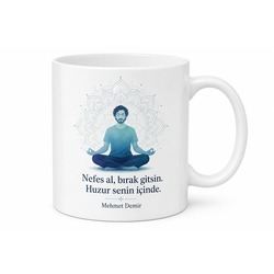Baba Meditasyon Yapıyor Yazılı Kupa Bardak Babalar Günü Hediye