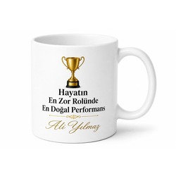 Oscarlık Baba Performansı Yazılı Kupa Bardak Babalar Günü Hediye