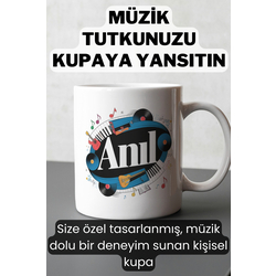 Kişiye Özel Müzik Temalı Kupa – Müzik Tutkunlarına Özel İsimli Hediye