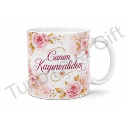 Kayınvalideme Hediye Kişiye Özel Baskılı Kupa Bardak Anneler Günü Hediyesi