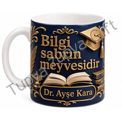 Doktora Mezuniyeti Hediyesi İsme Özel Baskılı Kupa Bardak PhD Hatıra Hediye