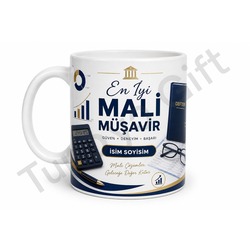 Mali Müşavire Hediye İsme Özel Baskılı Kupa Bardak Muhasebeci Hediyesi