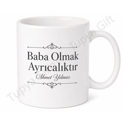 Baba Olmak Ayrıcalıktır Yazılı Kupa Bardak Babalar Günü Hediyesi