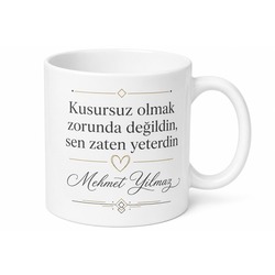 Kusursuz Baba Yazılı Kupa Bardak Babalar Günü Hediyesi Özel Tasarım