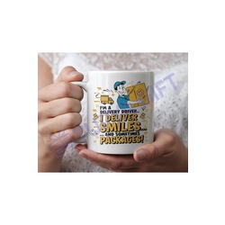 Im a Delivery Driver: I Deliver Smiles… and Sometimes Packages! Kargoculara Özel Eğlenceli Kupa