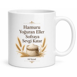 Un Kullananlara Hediye Buğday Unu Baklavalık Böreklik Hamur İşi Baskılı Kupa Bardak