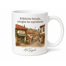 Local Temalı Yerel Kupa Bardak Özel Tasarım Hediye Porselen Kupa