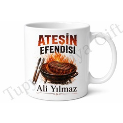 Izgara Şampiyonu Baba Yazılı Kupa Bardak Babalar Günü Hediyesi Baskılı