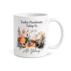 Hobi Temalı Kişiye Özel Baskılı Kupa Bardak Hediye Porselen Mug