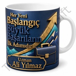 Yeni İşe Başlama Hediyesi Kişiye Özel Baskılı Kupa Bardak Motivasyon Hediyesi