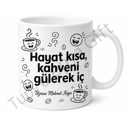 Espirili Yazılı Kişiye Özel Baskılı Kupa Bardak Komik Hediye