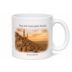 Mardin Tarih ve Kültür Temalı Kupa Bardak Özel Tasarım Hediye