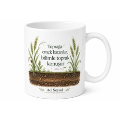 Tarım Ziraat Mühendisine Çiftçinin Danışmanı Temalı Özel Tasarım Hediye Kupa Bardak