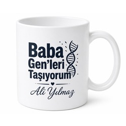 Baba Genleri Taşıyorum Yazılı Kupa Bardak Babalar Günü Hediyesi