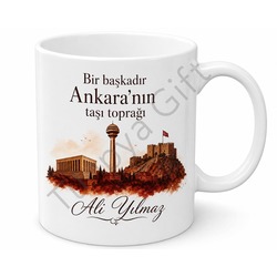 Ankara Temalı Kişiye Özel Baskılı Kupa Bardak Hediye