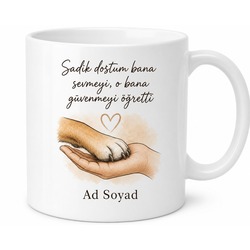 Dog Dad Temalı Köpek Babası Kahve Kupası Özel Tasarım Baskılı Hediye Bardak
