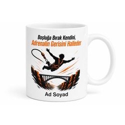 Bungee Jumping Yapanlara Boşluğa Bırak Adrenalin Patlaması Kupa Bardak Hediye