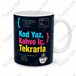 Programcıya Hediye Kişiye Özel Baskılı Kupa Bardak Yazılımcı Hediyesi