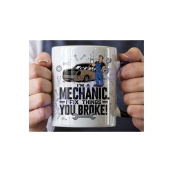 Araba Tamircisi Temalı Kupa - I Fix Things You Broke! Tasarımı