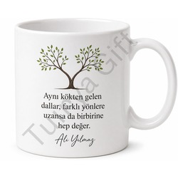 Kardeş İçin Özel Tasarım Seramik Baskılı Kupa Bardak Aile Hediyesi