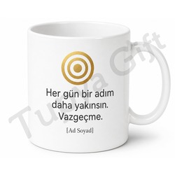 Hedef Odaklı Motivasyon Yazılı Kupa Bardak Baskılı Hediye
