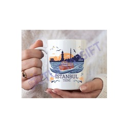 İstanbul Temalı Seramik Kupa