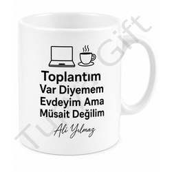 Serbest Çalışan İçin Komik Yazılı Baskılı Kupa Bardak Freelancer Hediye