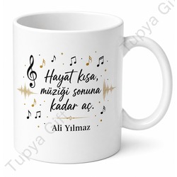 Müzik Sever İçin Kişiye Özel Baskılı Kupa Bardak Hediye