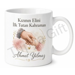 Kız Babası Yazılı Özel Tasarım Kupa Bardak Babalar Günü Hediyesi