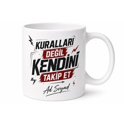 Rebel Temalı Asi Kupa - Özgür Ruh Baskılı Porselen Bardak Hediye